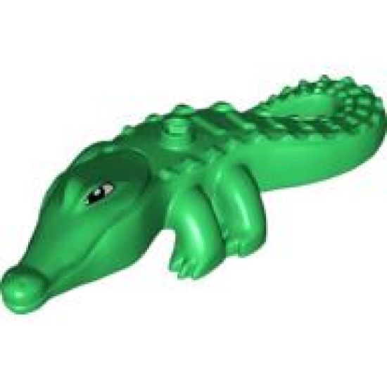 Duplo, Animal Alligator / Crocodile Large with Opening Jaw and Narrow Snout