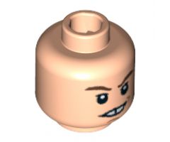 Minifigure, Head Dual Sided HP Neville Closed Mouth / Crooked Smile with Teeth Pattern - Hollow Stud