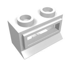 Window 1 x 2 x 1 with Extended Lip, with Glass