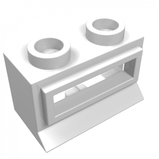 Window 1 x 2 x 1 with Extended Lip, with Glass