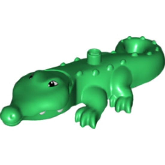 Duplo, Animal Alligator / Crocodile Large with Opening Jaw and Wide Snout