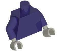 Torso Plain / Dark Purple Arms / Light Bluish Gray Hands