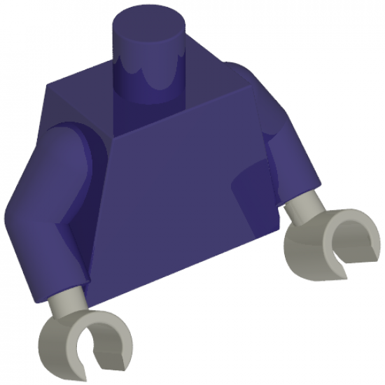Torso Plain / Dark Purple Arms / Light Bluish Gray Hands