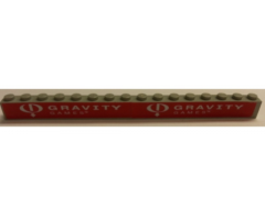Brick 1 x 16 with White Gravity Games Logo Pattern (Stickers) - Set 3537