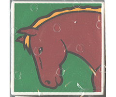 Duplo, Tile 2 x 2 x 1 with Horse Mosaic Picture 01 Pattern (Set 1078)