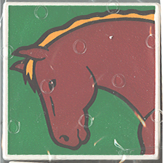 Duplo, Tile 2 x 2 x 1 with Horse Mosaic Picture 01 Pattern (Set 1078)