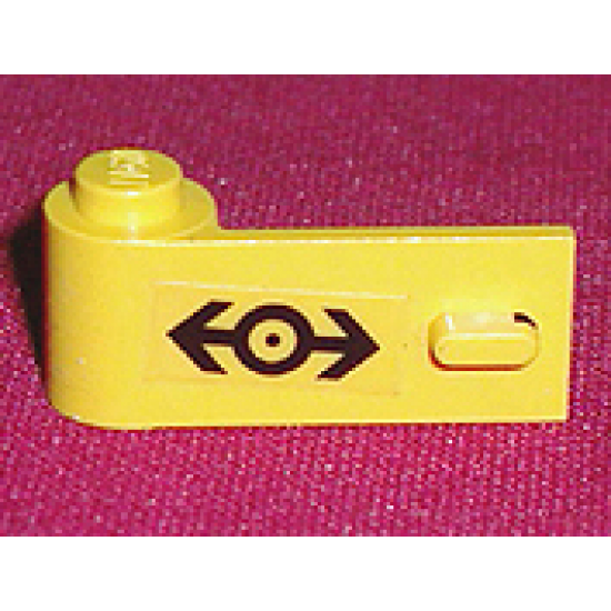 Door 1 x 3 x 1 Left with Train Logo Black Pattern (Sticker) - Set 4546