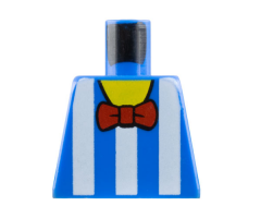 Torso White Vertical Stripes and Red Bow Tie Pattern