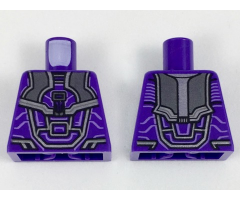 Torso Armor with Black, Silver, and Lavender Details Pattern