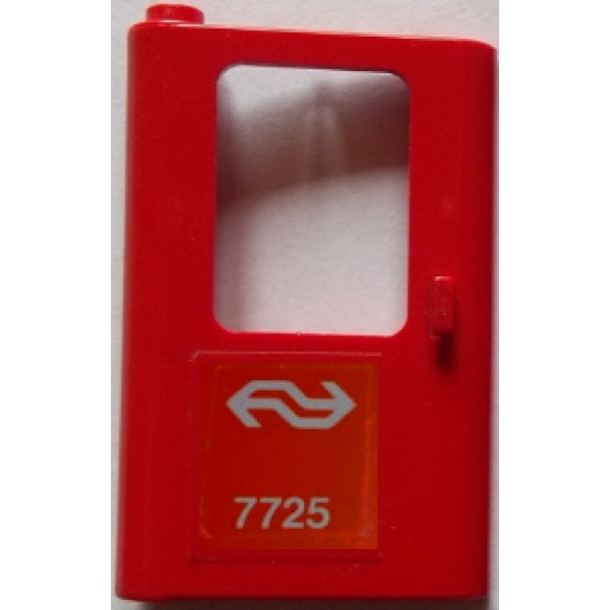 Door 1 x 4 x 5 Train Left with Dutch NS '7725' Pattern (Sticker) - Set 7725