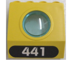 Panel 4 x 3 x 3 with Porthole (Divers) with White '441' in Black Oval Pattern (Sticker) - Set 6441