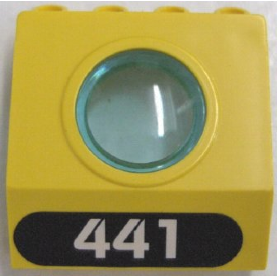 Panel 4 x 3 x 3 with Porthole (Divers) with White '441' in Black Oval Pattern (Sticker) - Set 6441