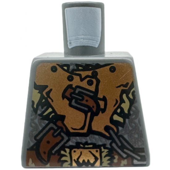 Torso Castle Fantasy Era Armor with Brown Belts and Troll Symbol Buckle Pattern