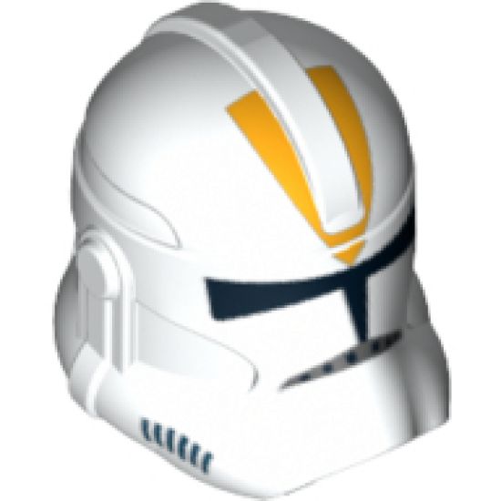 Minifigure, Headgear Helmet SW Clone Trooper with Bright Light Orange 212th Legion Pattern