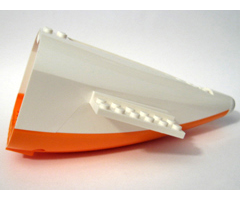 Aircraft Fuselage Aft Section Curved with Orange Base
