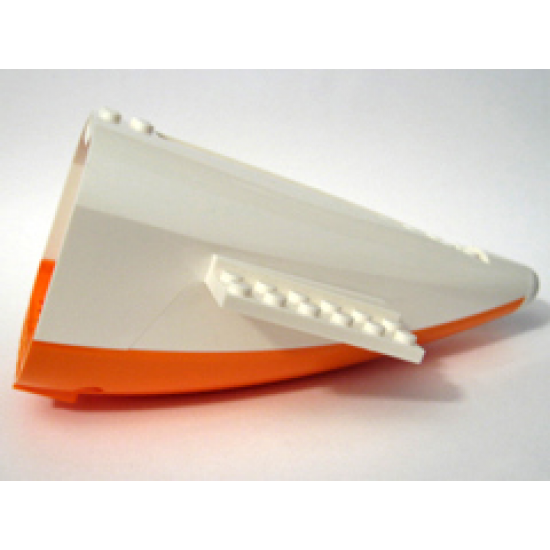 Aircraft Fuselage Aft Section Curved with Orange Base