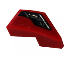 Wedge 2 x 1 with Stud Notch Left with Car Headlight Pattern (Sticker) - Set 76895