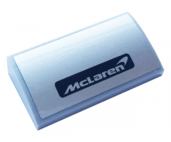 Slope, Curved 2 x 4 x 2/3 with Bottom Tubes with Silver Logo 'MCLAREN' on Silver Background Pattern (Sticker) - Set 42123