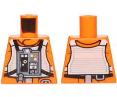 Torso SW Rebel Pilot with Black Belt with Buckle on Back Pattern