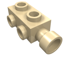 Brick, Modified 1 x 2 x 2/3 with Studs on Sides