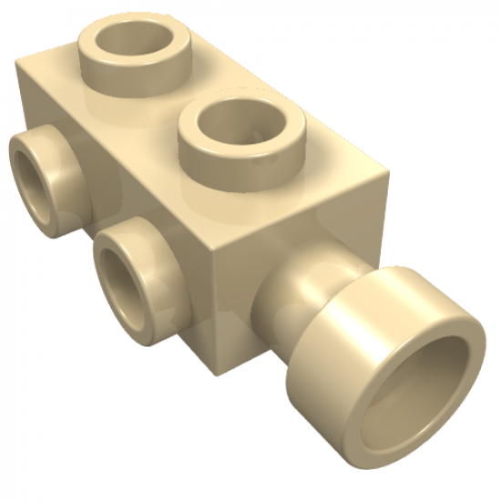 Brick, Modified 1 x 2 x 2/3 with Studs on Sides