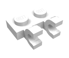 Plate, Modified 1 x 2 with 2 U Clips (Horizontal Grip)