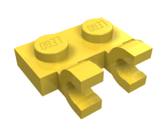 Plate, Modified 1 x 2 with 2 U Clips (Horizontal Grip)