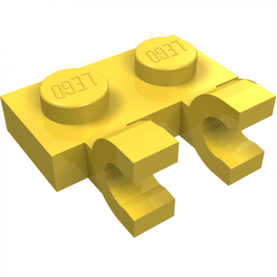 Plate, Modified 1 x 2 with 2 U Clips (Horizontal Grip)