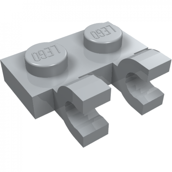 Plate, Modified 1 x 2 with 2 U Clips (Horizontal Grip)