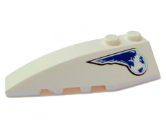 Wedge 6 x 2 Left with Winged Globe Pattern (Sticker) - Set 7628