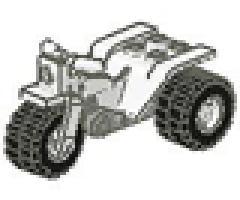 Riding Cycle Tricycle with Dark Gray Chassis & White Wheels