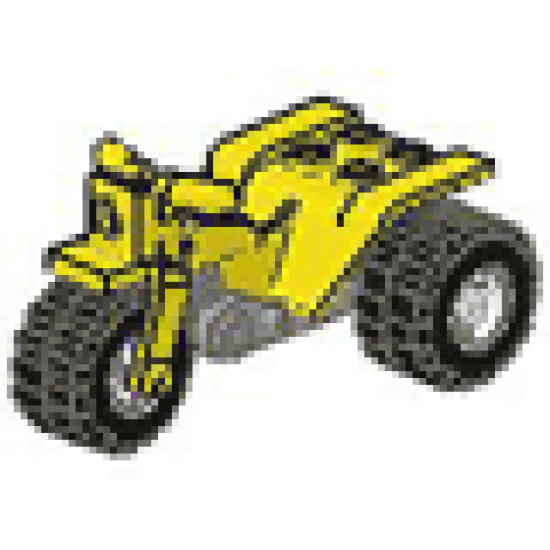 Riding Cycle Tricycle with Dark Gray Chassis & White Wheels
