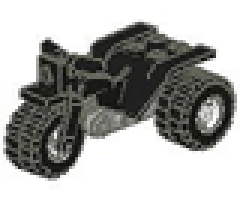 Riding Cycle Tricycle with Dark Gray Chassis & White Wheels