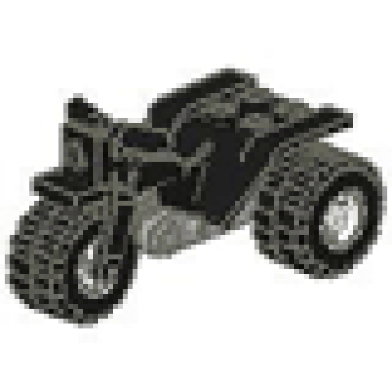 Riding Cycle Tricycle with Dark Gray Chassis & White Wheels