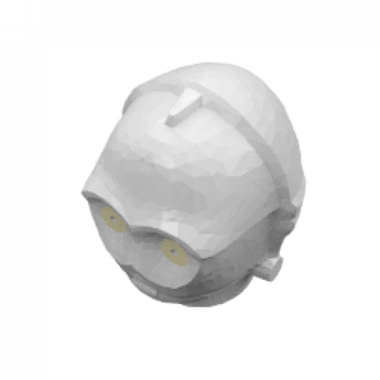 Minifigure, Head, Modified SW C-3PO / K-3PO Protocol Droid with Yellow Eyes Pattern