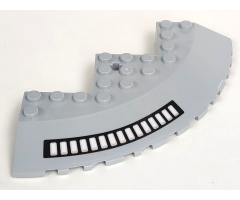 Brick, Round Corner 10 x 10 with Slope 33 Edge, Axle Hole, Facet Cutout with Large Vent Pattern Model Right Side (Sticker) - Set 7678