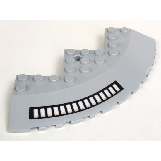 Brick, Round Corner 10 x 10 with Slope 33 Edge, Axle Hole, Facet Cutout with Large Vent Pattern Model Right Side (Sticker) - Set 7678