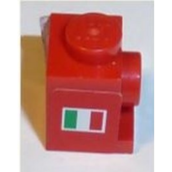 Brick, Modified 1 x 1 with Italian Flag Pattern on Both Sides (Stickers)
