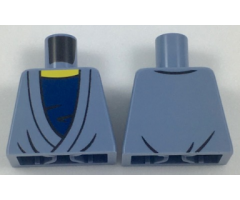 Torso Robe over Dark Blue Shirt Pattern