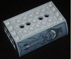 Slope, Curved 6 x 8 x 2 Inverted Double with SW Star Destroyer Escape Pod Pattern on Both Sides (Stickers) - Set 6211