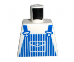 Torso Train Blue Striped Overalls Pattern