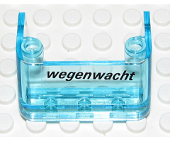 Windscreen 3 x 4 x 1 1/3 with 2 Studs on Top with 'wegenwacht' Pattern (Sticker) - Set 2140
