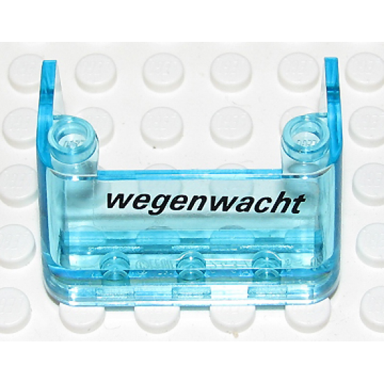 Windscreen 3 x 4 x 1 1/3 with 2 Studs on Top with 'wegenwacht' Pattern (Sticker) - Set 2140