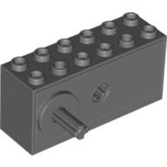 Motor, Non-Electric Windup 2 x 6 x 2 1/3 with Raised Shaft Base - Long Axle (Sports)