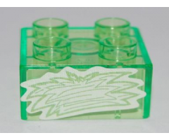 Duplo, Brick 2 x 2 with Hay Pattern (Sticker) - Set 4821