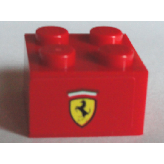 Brick 2 x 2 with Ferrari Logo Pattern on Both Sides (Stickers) - Set 75913