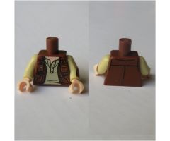 Torso Vest w/ Pockets and Gold Clasps and Zippers over Tan Shirt Pattern / Tan Arm Left with Leather and Buckles / Tan Arm Right / Light Nougat Hands