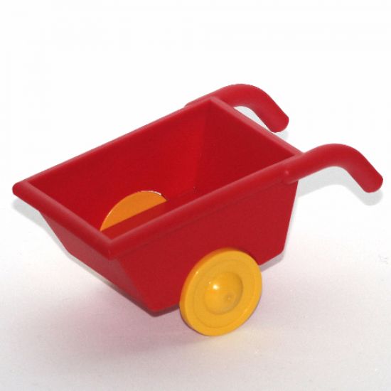 Duplo, Figure Wear & Utensil Wheelbarrow with Thin Yellow Wheels