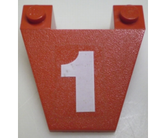 Wedge 4 x 4 Taper with White Number 1 Pattern (Sticker) - Set 5540