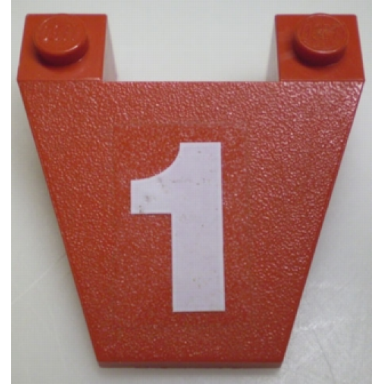 Wedge 4 x 4 Taper with White Number 1 Pattern (Sticker) - Set 5540